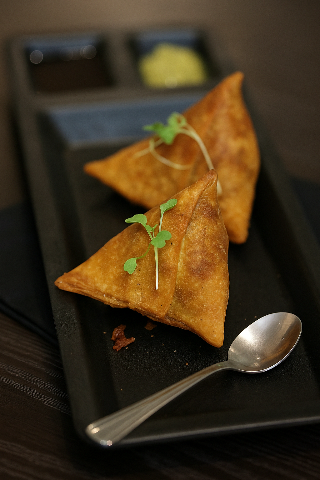 Samosa Choley Chat — Saturday and Sunday special at Mint Leaf Indian Bistro, Salem Oregon